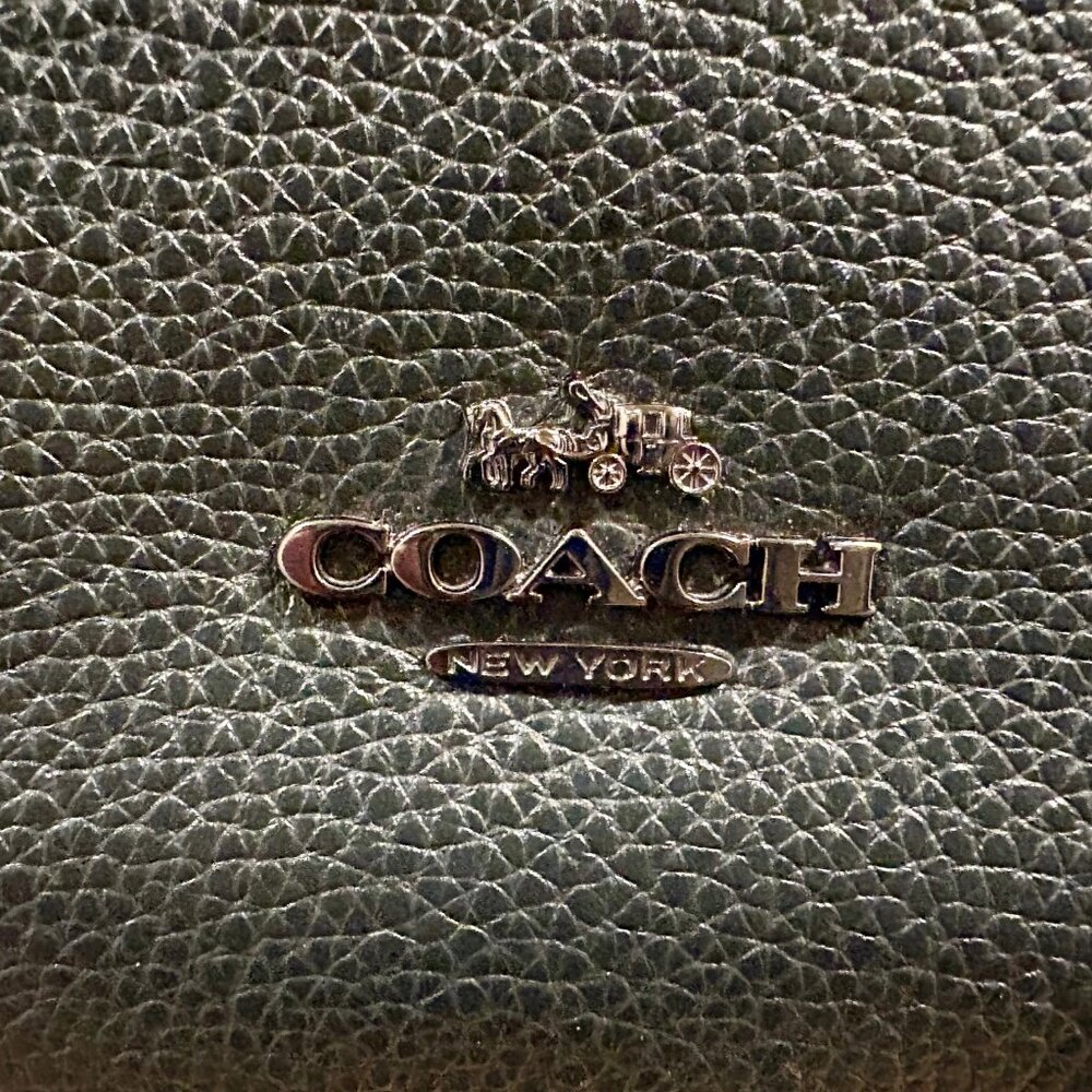Coach Elle Hobo Bag in Olive Green Grained Leather with Crossbody Strap - Picture 3 of 7